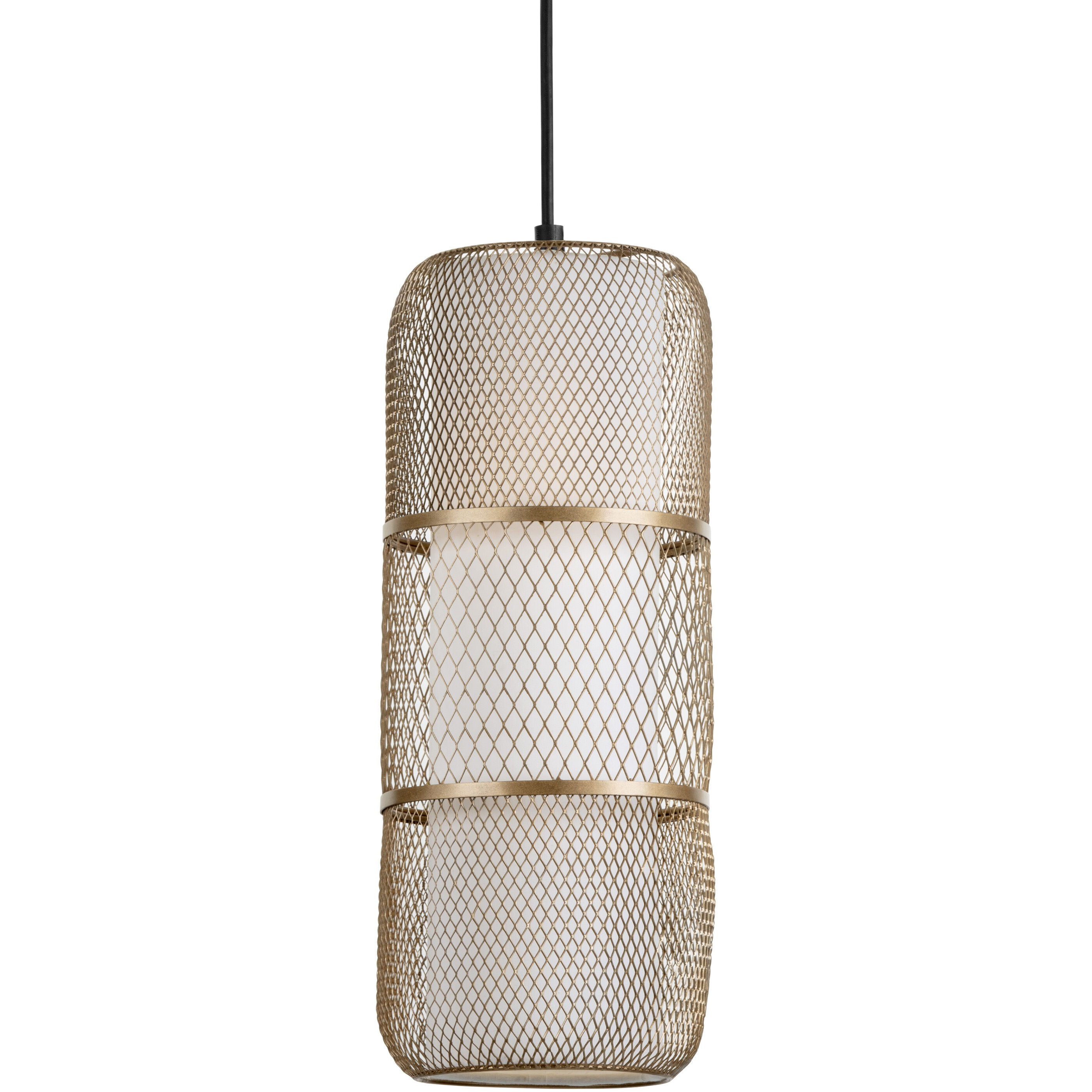 Bilbao 1 Light Brass / White / Brass Pendant Ceiling Light